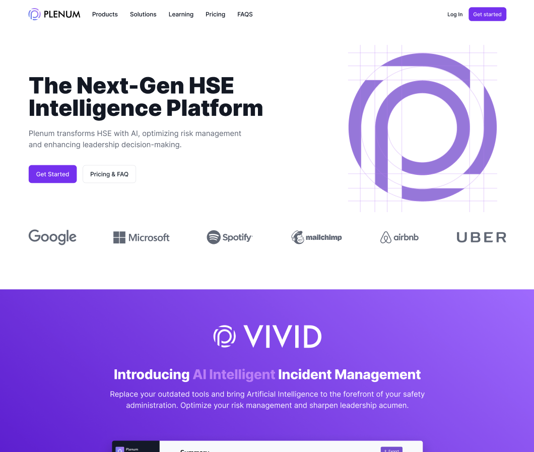 Plenum HSE Intelligence Platform